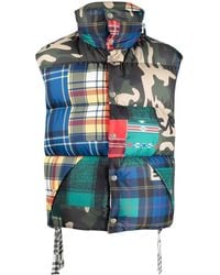 Khrisjoy - Patchwork-Print Padded Gilet - Lyst