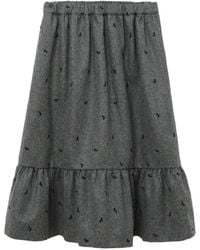 Comme des Garçons - Ruffled Print Midi Skirt - Lyst