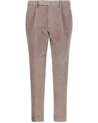 Santaniello - Pleated Corduroy Tailored Trousers - Lyst