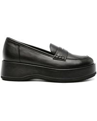 Paloma Barceló - Slip-on Leather Loafers - Lyst