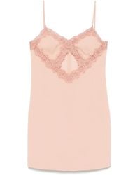 Blumarine - Vestido corto con detalle de encaje - Lyst