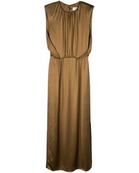 Yves Salomon - Pleat-Detail Satin Dress - Lyst