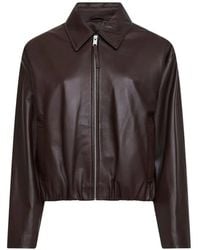 Arma - Collared Leather Jacket - Lyst