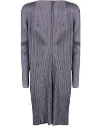 Pleats Please Issey Miyake - プリーツ ロングカーディガン - Lyst