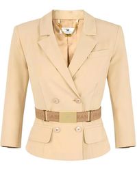 Elisabetta Franchi - Belted Safari Jacket - Lyst