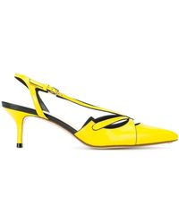 Francesco Russo Slingback-Pumps - Gelb