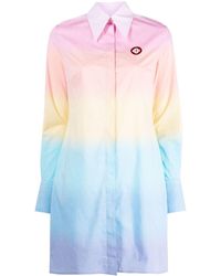 CASABLANCA - Rainbow Gradient Shirt Dress - Lyst