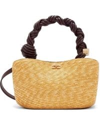 Ganni - Bou Braided-Handle Tote Bag - Lyst
