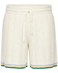 CASABLANCA - Rib Effect Boucle Loop Mini Shorts For - Lyst