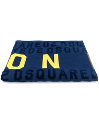 DSquared² Serviette de plage Icon - Bleu