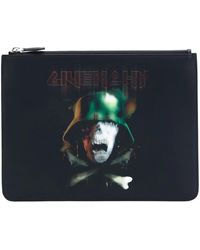 Givenchy - Skull And Crossbones Printed Pouch - Lyst