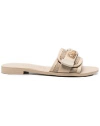 Guess - Touch-Strap Logo-Plaque Slides - Lyst