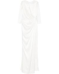 SILK LOVE & LACE - Zina Draped Maxi Dress - Lyst