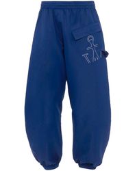 JW Anderson - Twisted Anchor-embroidered Track Trousers - Lyst