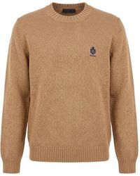 Prada - Pull En Coton À Col Rond - Lyst