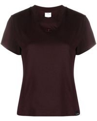 Courreges - T-shirt en coton à patch logo - Lyst
