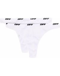 Off-White c/o Virgil Abloh - Lot De Deux Strings À Taille À Bande Logo - Lyst