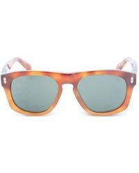 Brunello Cucinelli - Lunettes De Soleil Alke À Monture Rectangulaire Effet Écaille De Tortue - Lyst