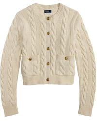 Polo Ralph Lauren - Cable-Knit Button-Down Cardigan - Lyst