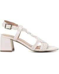 Bibi Lou - Braided-Leather Block-Heel Sandals - Lyst