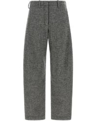 Magda Butrym - Herringbone-Pattern Barrel-Leg Trousers - Lyst