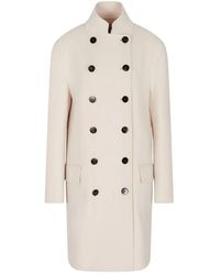 Giorgio Armani - Double-Breasted Coat - Lyst