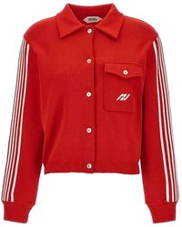 Autry - Side-Stripe Button-Up Cardigan - Lyst