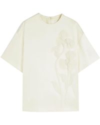 Jil Sander - Embroidered T-Shirt - Lyst