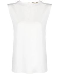 Saint Laurent - Silk Top - Lyst