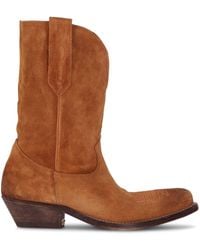Golden Goose - Low Wish Star Suede Western Boots - Lyst
