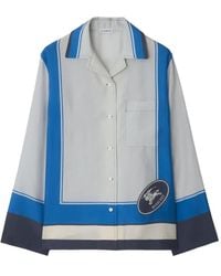 Burberry - Edk Stamp-Box Silk Shirt - Lyst