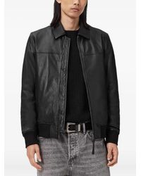 AllSaints Myres Shearling Jacket in Black for Men | Lyst Australia