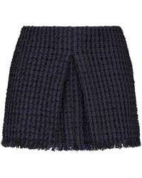 DSquared² - Tweed Frayed-Hem Miniskirt - Lyst