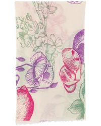 Mouleta - Floral-Print Frayed Scarf - Lyst
