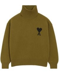 Ami Paris - Ami De Coeur Funnel Neck Sweater - Lyst
