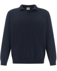 Paul & Shark - V-Neck Knitted Sweater - Lyst