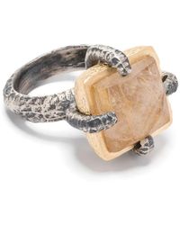 KUNDO - Vergoldeter Ring Mit Quarz - Lyst