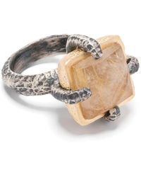 KUNDO - Vergoldeter Ring Mit Quarz - Lyst