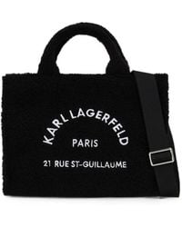 KARL LAGERFELD - Rue St-Guillaume Embroidered-Logo Tote Bag - Lyst