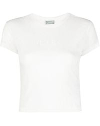 Guess - Logo-Print Cropped T-Shirt - Lyst