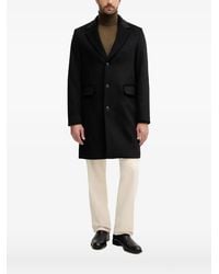 Sisley - Notched-Lapels Single-Breasted Coat - Lyst