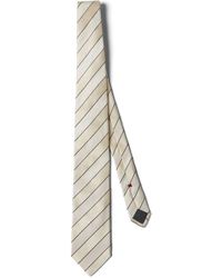 Brunello Cucinelli - Gestreifte Krawatte aus Seide - Lyst