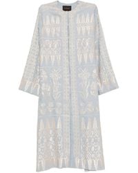 Biyan - Pattern-Embroidered Linen Dress - Lyst