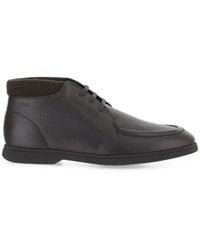 BOSS - Grained-Leather Desert Boots - Lyst