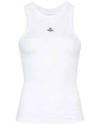 Vivienne Westwood - 90S Orb-Embroidered Ribbed Vest - Lyst