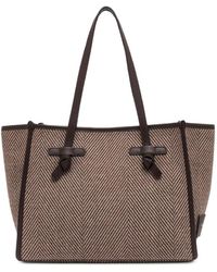 Gianni Chiarini - Marcella Herringbone-Weave Tote Bag - Lyst