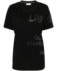 Liu Jo - Crystal-embellished Cotton Shirt - Lyst