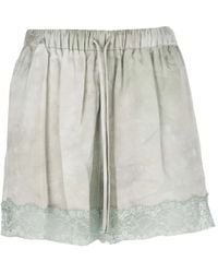 LES FILLES D'EVA - Lace-Trim Tie-Dye Shorts - Lyst