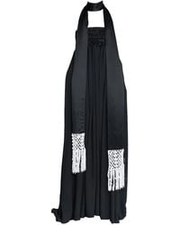 Maria McManus - Fringed Scarf-Detail Maxi Gown - Lyst