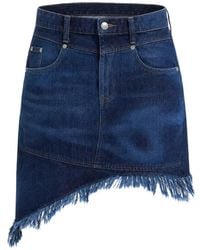 Lee Jeans - X Feng Chen Wang Asymmetric Frayed Mini Skirt - Lyst